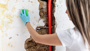 Household mold can grow in the walls