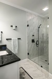 Bathroom in a home without water damage