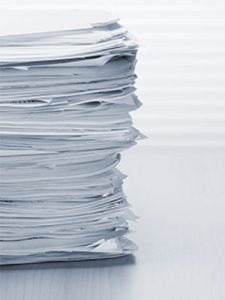 Image of a stack of important documents