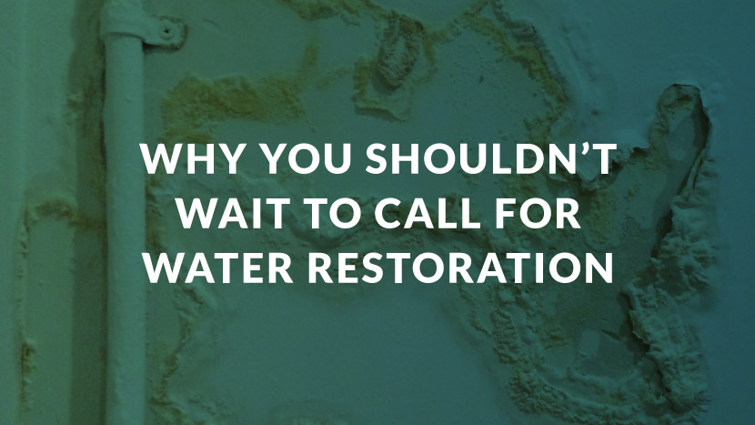 Why You Shouldn’t Wait to Call for Water Restoration