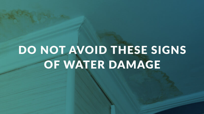 Do Not Avoid These Signs of Water Damage
