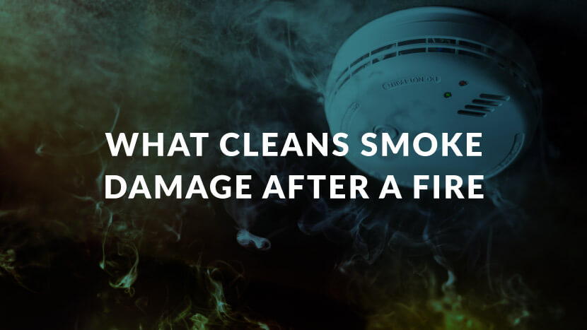 What cleans smoke damage after a fire