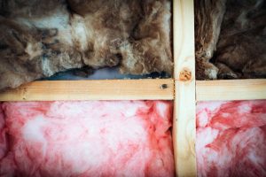 comparison of mold on insulation and new insulation with no mold